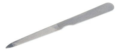 Grafco Stainless Steel Triple Cut Nail File - 5" Length, 1776, Silver, Pack of 12