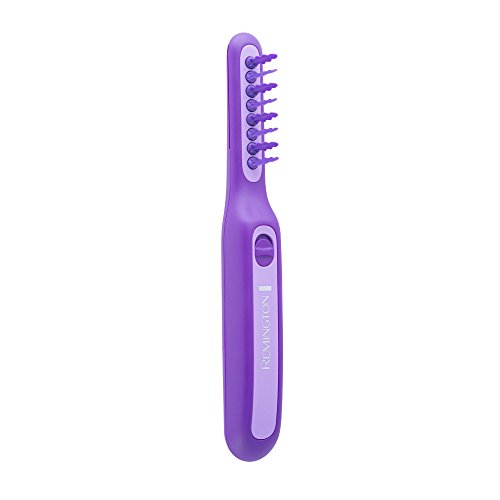 Remington Tame the Mane Thick and Curly Hair Detangling Brush for Kids and Adults, Wet or Dry Detangling, Brush Cover Included, Cordless; Battery Operated, Purple. (Batteries Included)