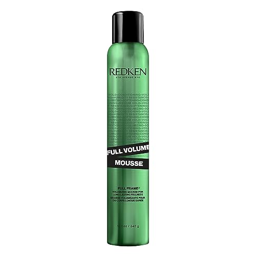 Redken Full Volume Mousse | For All Hair Types | Volumizing Hair Mousse | Adds Maximum Body & Lift to Lengths and Ends | Moisturizes Hair and Protects Against Heat & Damage | Medium Control | 12oz