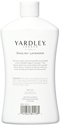Yardley London English Lavender Liquid Hand Soap Refill, 16 Ounce
