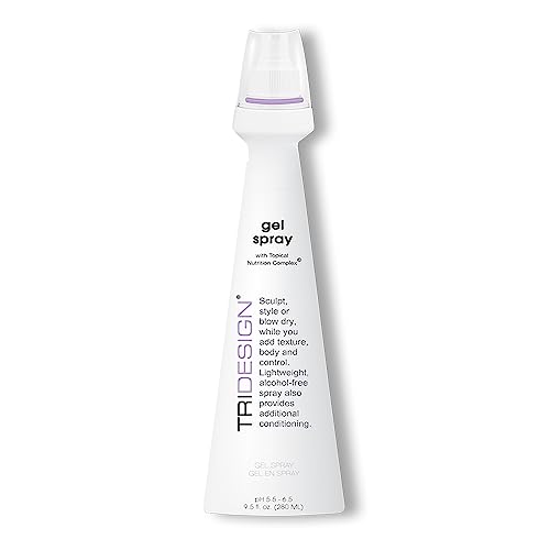 TRI Gel Spray - Flexible Hair Gel Men and Styling Spray Gel For Women, Hair Gel Spray For Volume And Curl Defining, Styling, And Blow Dry, W/Spray-on Applicator - 9.5 Fluid Ounce