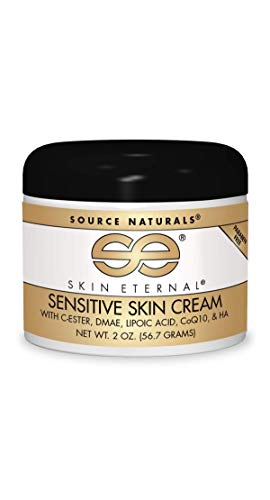 Source Naturals Skin Eternal Cream - Paraben Free With Lipoic Acid, DMAE, C-Ester, CoQ10 & HA - 2 oz For Sensitive Skin Formula