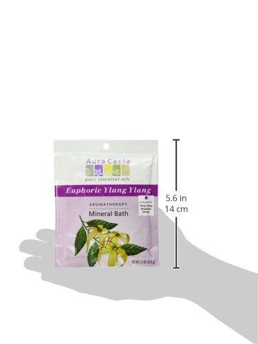 Aura Cacia Euphoric Ylang Ylang Aromatherapy Mineral Bath | 2.5 oz. Packet