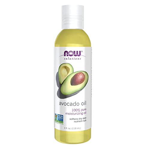 NOW Solutions, Avocado Oil, 100% Pure Moisturizing Oil, Nutrient Rich and Hydrating, 4-Ounce