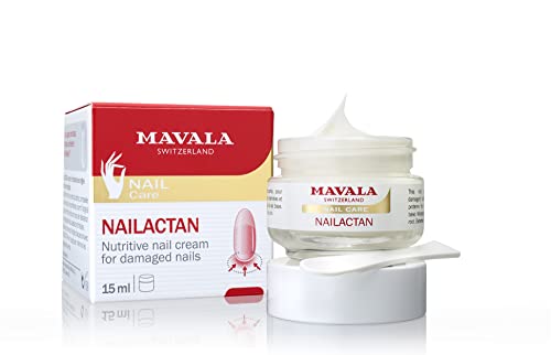 Mavala Nail Care Nailactan Nutritive, Nail Cream In Jar, Supports Damaged Nails, Nourishing, Moisturizing Nail Care Cuticle Cream, Promotes Nail Growth, 0.5 Ounce Jar