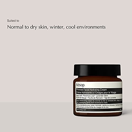 Aesop Primrose Facial Hydrating Cream | 60mL/2.02oz | Paraben, Cruelty-free & Vegan