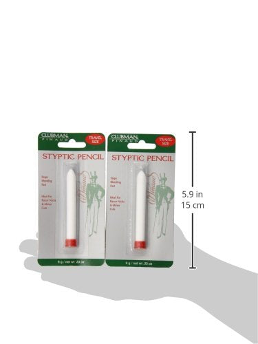 Pinaud Clubman Travel Size Styptic Pencil, 0.33 Ounce (Pack of 6)