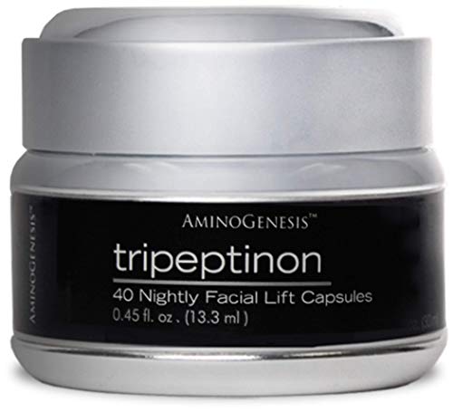 AminoGenesis Tripeptinon Cermide Age Defying, Lifting and Firming Renewal Serum for Restoring Youth, 40 Capsules