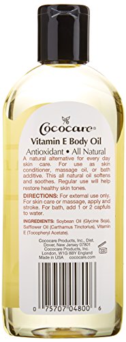 Cococare All Natural Vitamin E Antioxidant Body Oil- Vitamin Therapy for All Skin Types