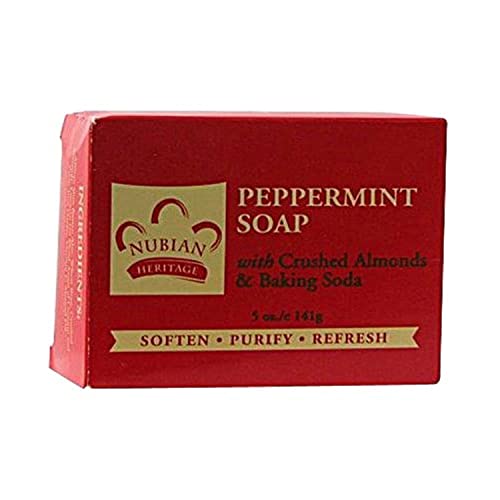 Nubian Heritage Soap Bar, Peppermint and Aloe, 5 Ounce