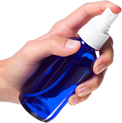 Lotus Light Pure Essential Oils: Blue Glass Bottle with Sprayer, 4 oz