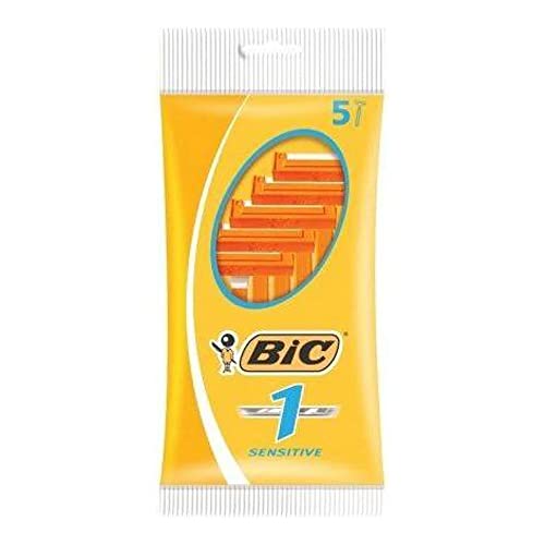 Bic Men Classic Sensitive Disposable Razors, 5 Count (Pack of 1)