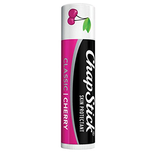 ChapStick Classic (1 Blister Pack of 3 Sticks, Cherry Flavor) Skin Protectant Flavored Lip Balm Tube, 0.15 Ounce Each, 3 Count (Pack of 1)