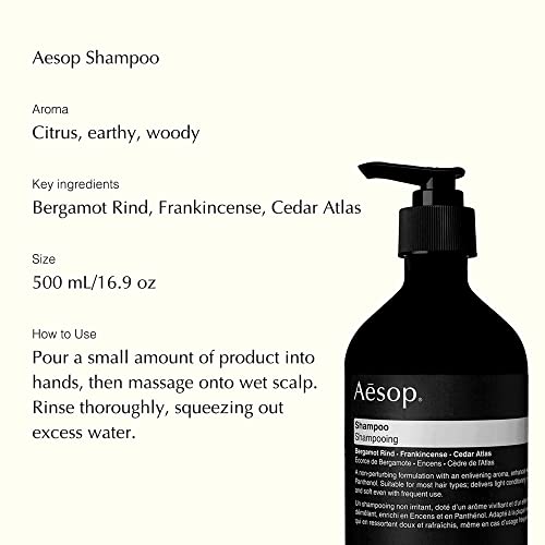 Aesop Geranium Leaf Body Cleanser and Shampoo, | 500mL/16.67oz | Paraben, Cruelty-free & Vegan