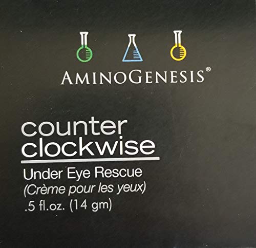 AminoGenesis Counter Clockwise 5 oz Dark Circle and Wrinkle Eye Cream, Day and Night Firming Eye Treatment, Eye Contour For Sensitive, Puffy Eyes and Eye Bags