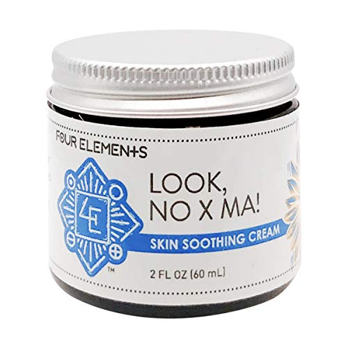 Four Elements 4E LOOK, NO X MA! Skin Soothing Cream - for your Dry, Itchy, Sensitive Skin and prone to Eczema & Allergies - 100% Organic Herbals, 2 OZ