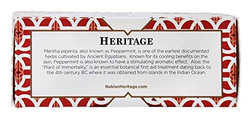 Nubian Heritage Soap Bar, Peppermint and Aloe, 5 Ounce