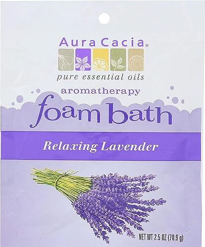 Aura Cacia Relaxing Lavender Aromatherapy Foam Bath | 2.5 oz. Packet