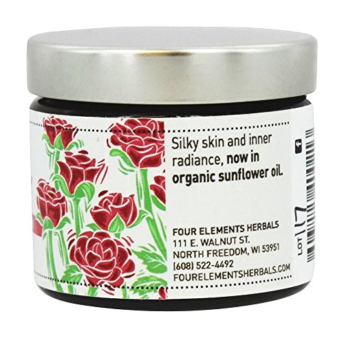 Four Elements 4E Organic Rose Comfrey Moisture Cream, a Non-Greasy cream that help Soothe and Calm your Skin. - 2 OZ