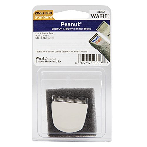 Wahl Professional Peanut Snap On Clipper Trimmer Blade (White) for Wahl Peanuts (White) for Professional Barbers and Stylists - Model 2068-300