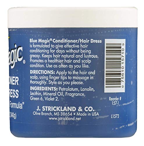 Blue Magic Conditioner Hair Dress, The Original, 12-Ounce Jars (Pack of 6)
