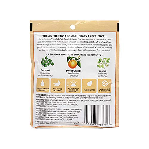 Aura Cacia Peaceful Patchouli & Sweet Orange Aromatherapy Foam Bath | 2.5 oz. Packet