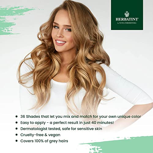 Herbatint Permanent Haircolor Gel, 8C Light Ash Blonde, Alcohol Free, Vegan, 100% Grey Coverage - 4.56 oz
