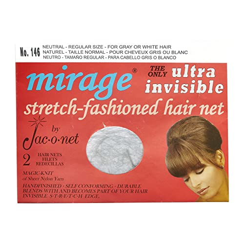 Hair Net Jac-O-Net Mirage Ultra-Invisible Neutral, 2 Nets Per Pack [1 Pack]