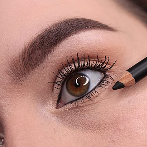 Lord & Berry SILK KAJAL Kohl Eyeliner Pencil, Long Lasting Soft Gel based Eye Liner for Women With Smudgeable Semi-Matte Finish, Ophthalmologically Tested & Cruelty Free Makeup, Black