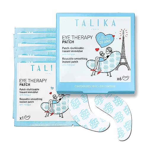 Talika Eye Therapy Patch - Instant Smoothing Under Eye Patches - Mask For Dark Circles Puffiness & Tired Eyes - 6 Refills Reusable Under Eye Patches for Adults Skincare Eye Treatment
