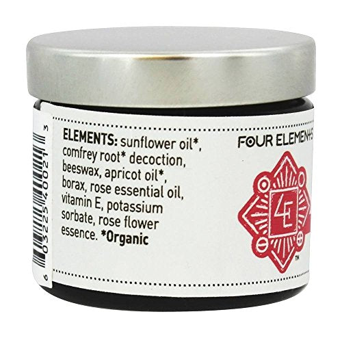 Four Elements 4E Organic Rose Comfrey Moisture Cream, a Non-Greasy cream that help Soothe and Calm your Skin. - 2 OZ