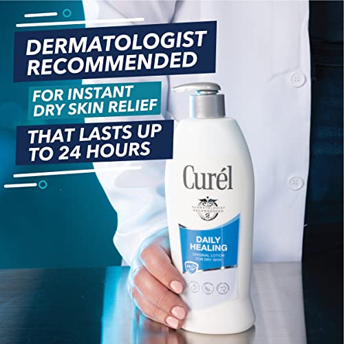 Curél Daily Healing Hand and Body Lotion, Moisturizer Nourishes Dry Skin with Advanced Ceramide Complex, Repairs Moisture Barrier, 13 Fl Ounces