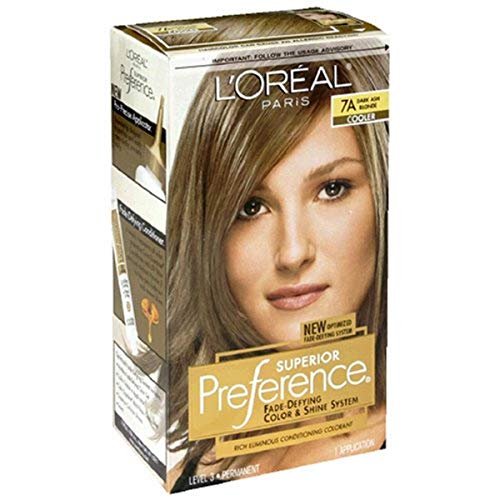 Superior Preference Fade-Defying Color and Shine System, Level 3 Permanent, Dark Ash Blonde/Natural 7A (Pack of 2)